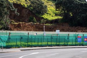 New Mauao slip on to holiday park forces road closure