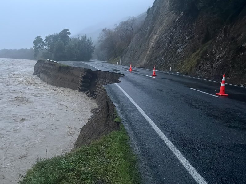 Southern state highways close due to flood damage, ice, snow